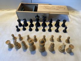 Schachfiguren "Staunton", Holz, mit Originalverpackung!