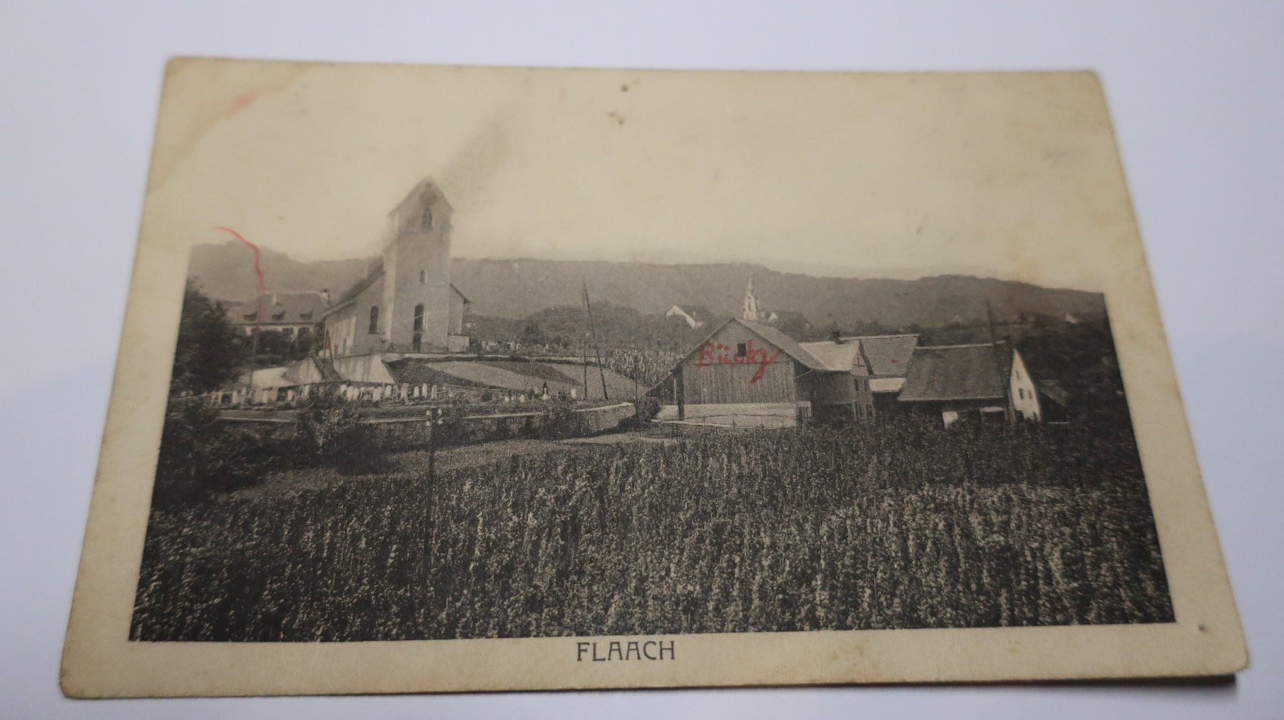 Cartes postales: Flaach  1923 – Défectueux à Cormoret par Pascalll2001 1