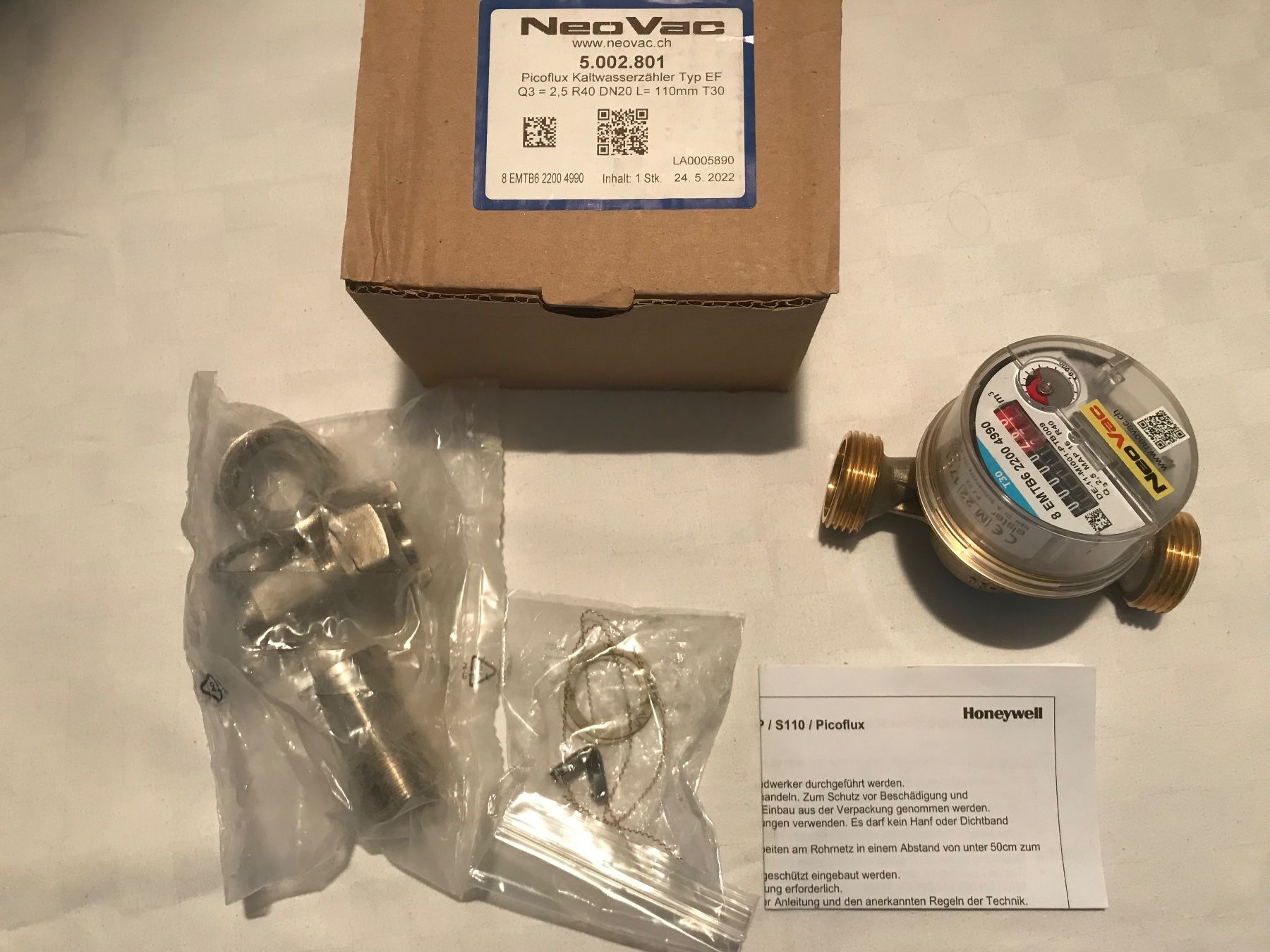 Misurare: Kaltwasserzähler Neo Vac, 3/4" – Nuovo e nell'imballaggio originale da Winterthur venduto da efant12 3