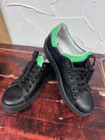 Giorgio Porticari Leder Sneaker, schwarz/grün, Gr. 37