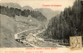 Casaccia  GR  (Val Bregaglis) e Castello Belvedere   um 1905