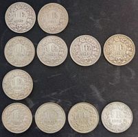 11× 1 Franken Silber / 1 Franc argent – 1913 à 1966