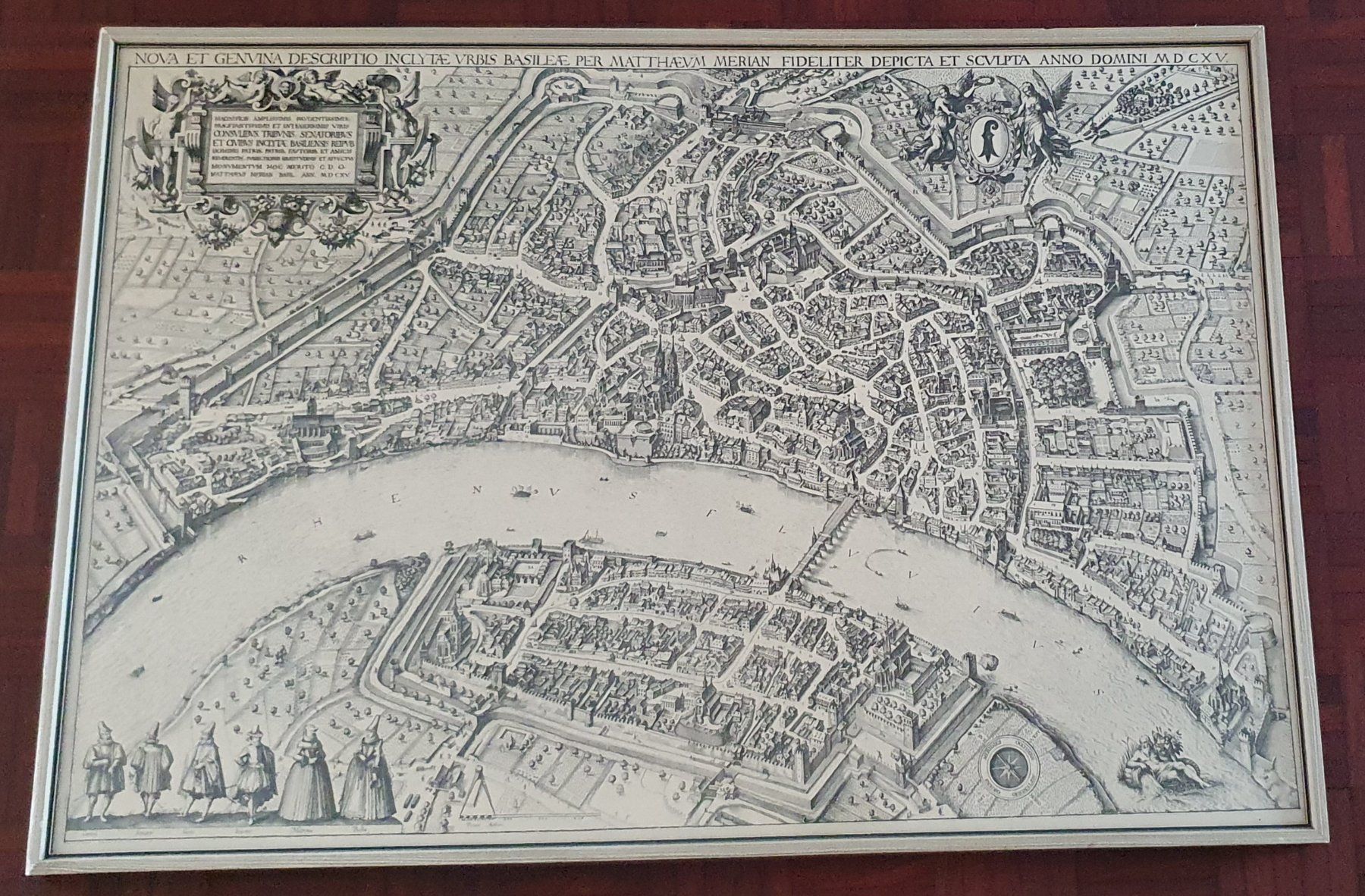 Foto & Immagini: Grosses Bild - Stadtplan Basel nach Merian – Usato da Kreuzlingen venduto da Rschweiz1