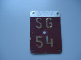 Velonummer SG 54