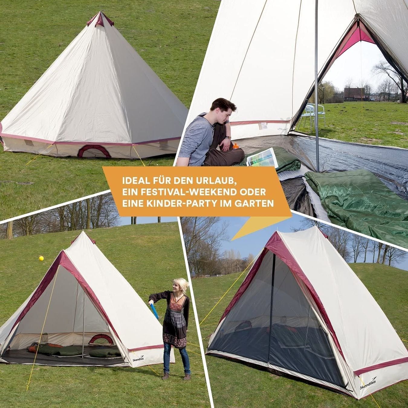 Zelte: Skandika Comanche Tipi 8 Personen beige – Neu und originalverpackt aus Bottighofen von zaap 3