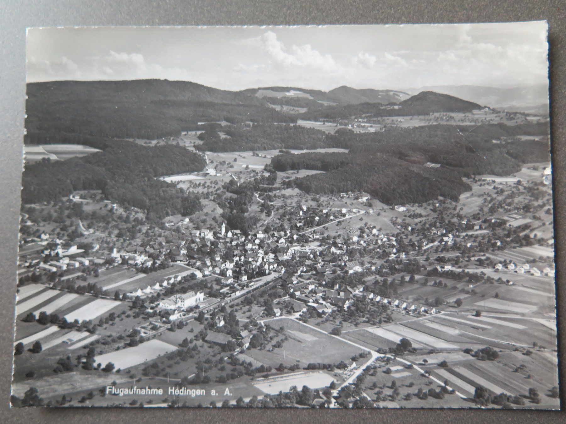 Cartoline postali: HEDINGEN A. A. - FLUGAUFNAHME – Usato da Wittenbach venduto da lipasal