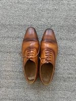 Brown leather oxford mens dress shoes - Size 45
