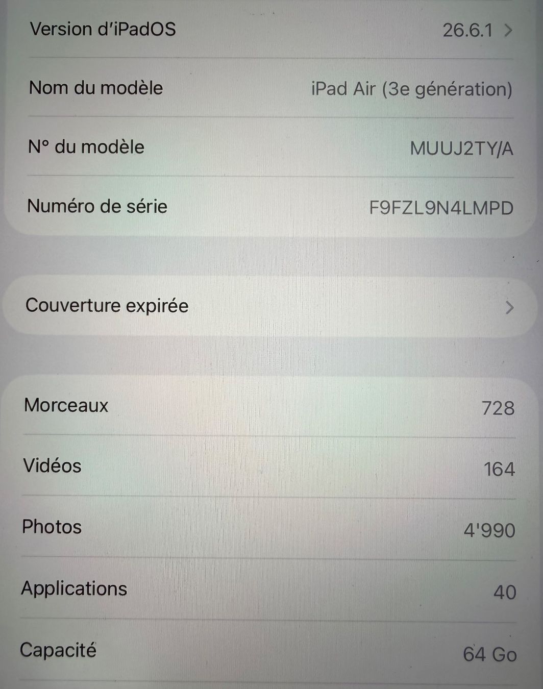 Apple Tablet PC: Ipad Air 3 Generation 64Gb - Wifi – Usato da fribourg venduto da Micco 3