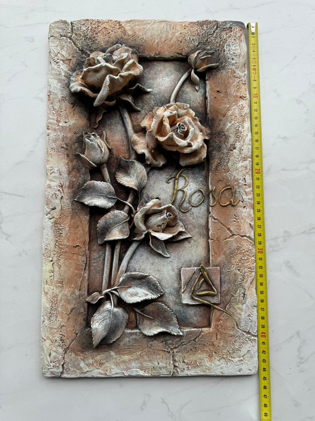 Sculture & Statue: Wunderschönes Rosenbild Sculptured Stein o.ähnl. Material – Usato da Schaffhausen venduto da vasco016 5