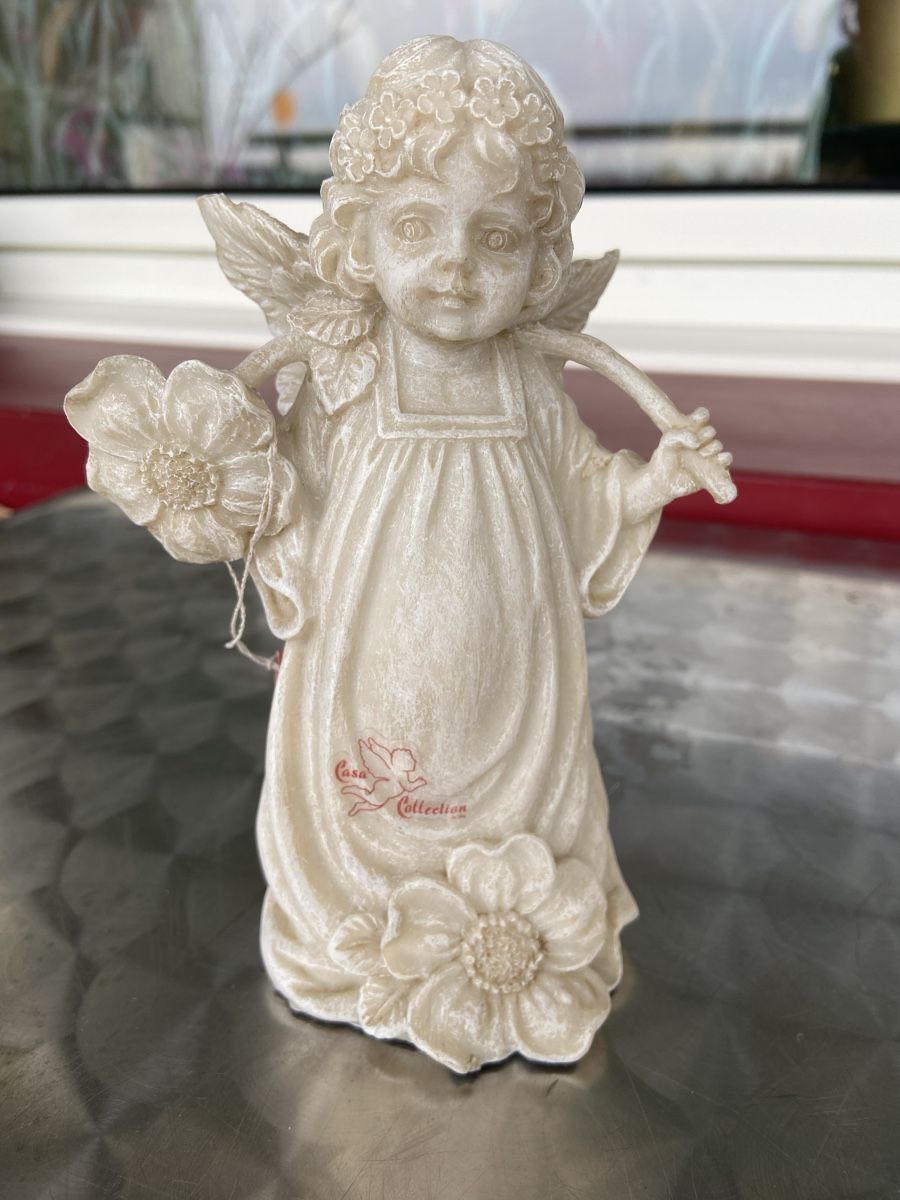 Figuren: Engel mit Blume Blumenengel 15cm Kunstharz – Neu (gemäss Beschreibung) aus Diessenhofen von Mariannrosa