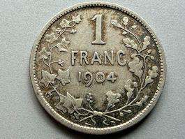 1 Franc 1904 Belgien-Silber  835/1000