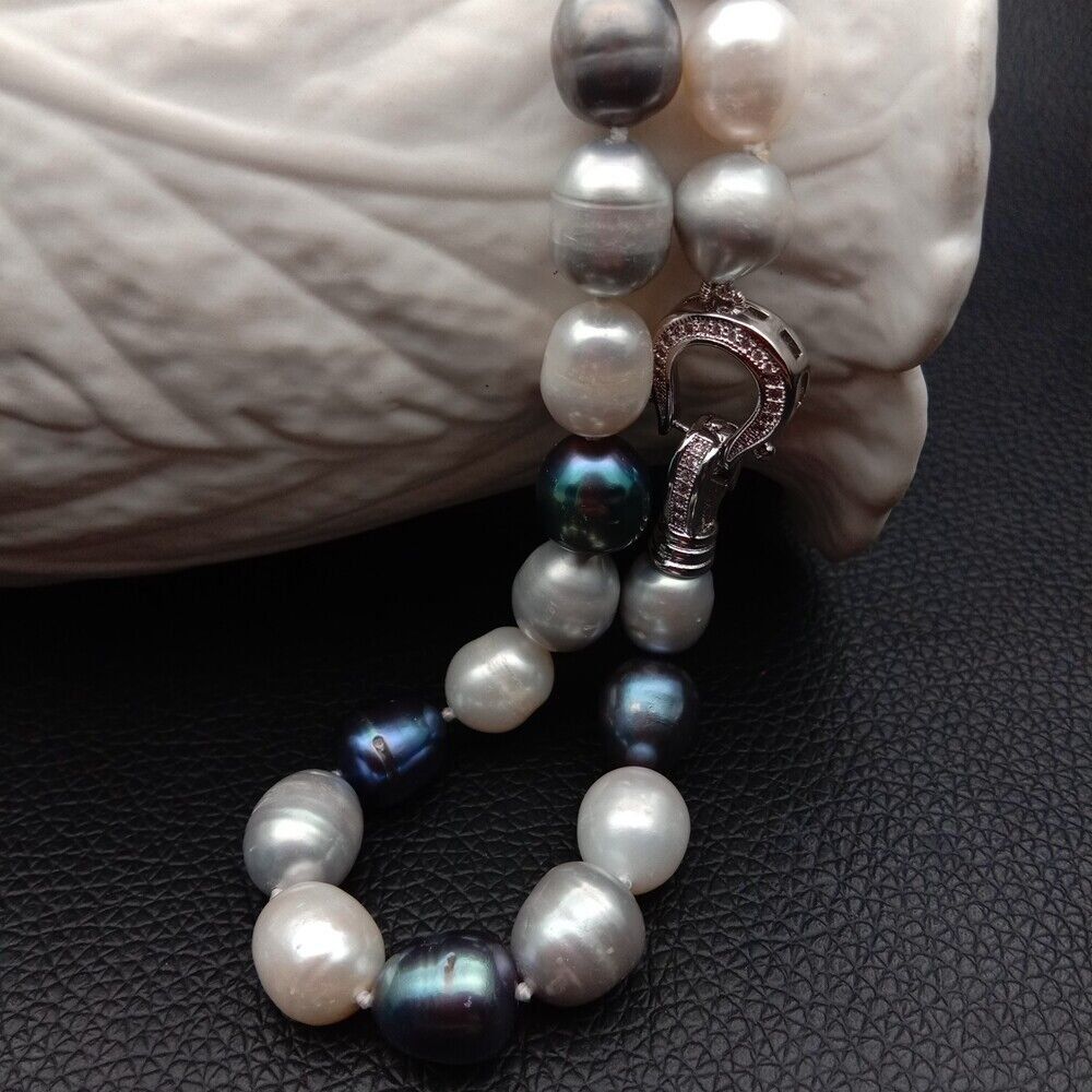 Catenine: Blau Lua Perlen Kette Echte 1cm Collier Perle Vrai Halskette – Nuovo (secondo la descrizione) da Prilly venduto da ilyria73 1