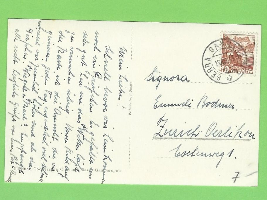 Cartoline postali: St. Abbondio, Lago Maggiore – Usato da Zürich venduto da t24_de 1