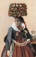 St. Georgen (SG) Frau in traditioneller St. Galler