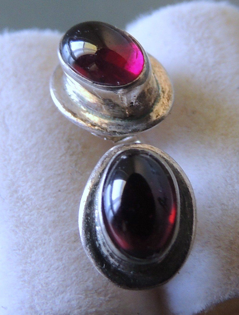 Orecchini pendenti & Orecchini a lobo: Granat Silber 925 Ohrstecker 9 x 7 mm – Usato da Waldenburg venduto da schaller707 1