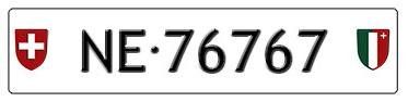 Schilder: Plaque auto NE 76767 – Neu (gemäss Beschreibung) aus Boudevilliers von ENCHERES-PLAQUES-NE