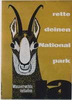 NATIONALPARK SCHUTZ GEMSE 1956 - Original Plakat