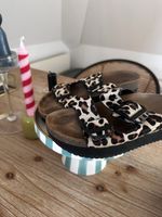 Sandalen Plateau Leo Muster wie Birkenstock Zara Massimo H&M