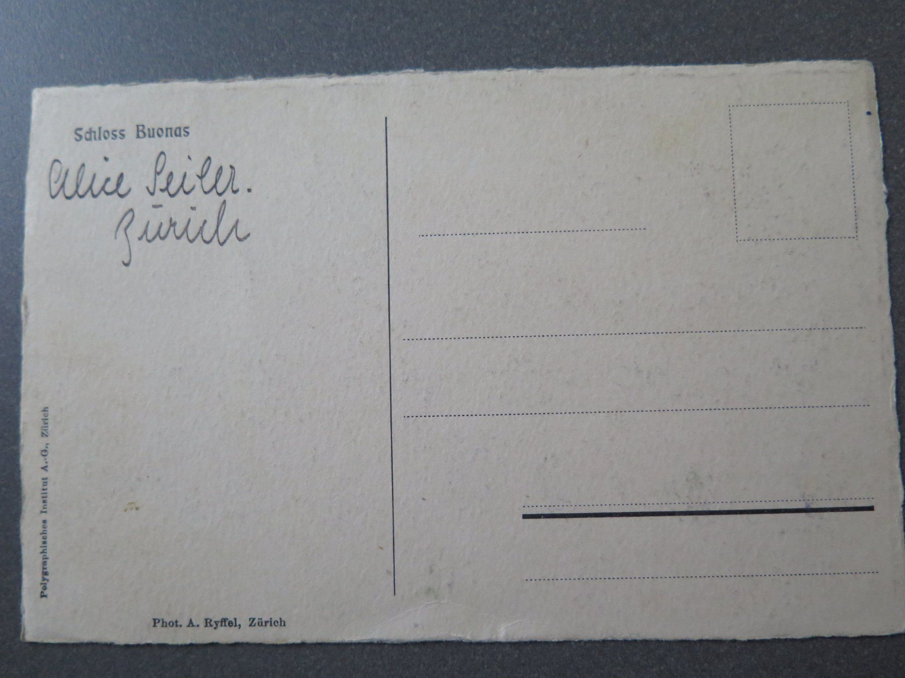 Cartoline postali: BUONAS - SCHLOSS BUONAS – Usato da Wittenbach venduto da lipasal 2