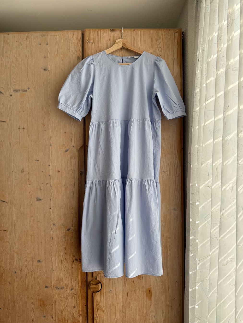 Vestiti: Baumwolle Maxikleid mit Puffärmeln, Gr. S – Usato da Zürich venduto da Eb_ 1