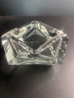 Muranoglas Aschenbecher,facettiert,1960er,Vint.Art Deco Stil
