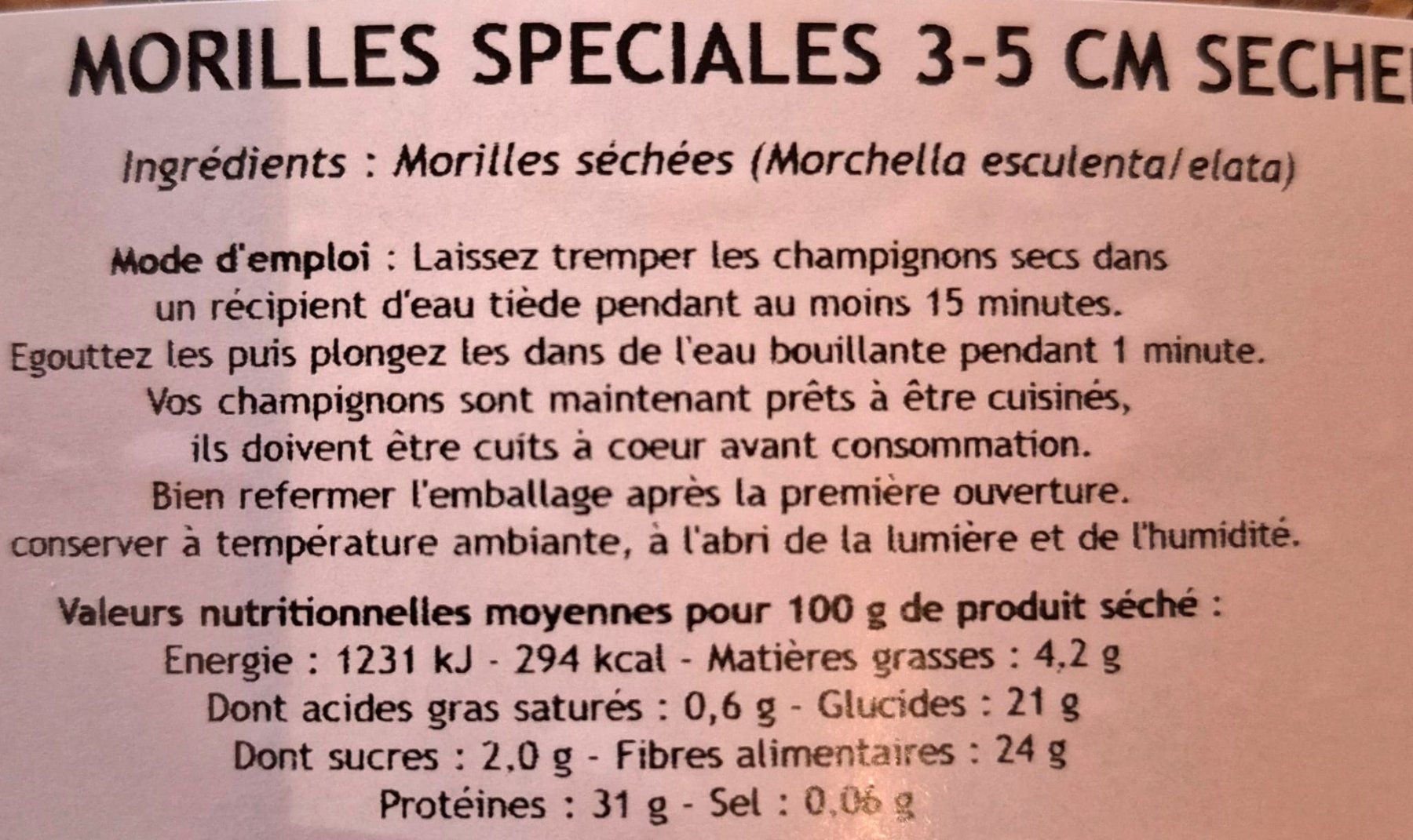 Lebensmittel & Spezialitäten: Morilles séchées sans queue - Qualié PRENIUM - calibre 3-5cm – Neu und originalverpackt aus GLAND von BF.Kouros 5