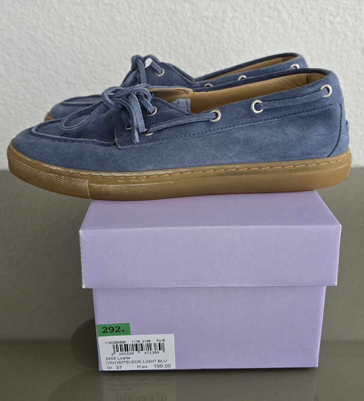 Copenhagen Scarpe da donna: Loafer Copenhagen 37 blau Wildleder – Nuovo e nell'imballaggio originale da Untereggen venduto da cla_kb2w