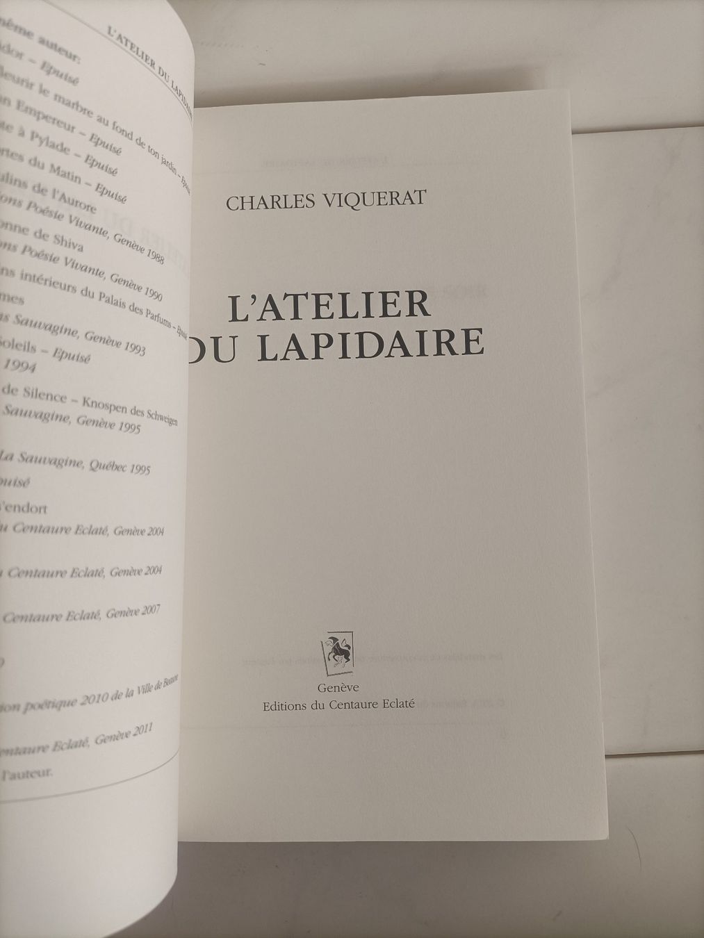 Libri: L'atelier du lapidaire / Charles Viquerat / Centaure éclaté – Usato da crans montana venduto da AB3963 1