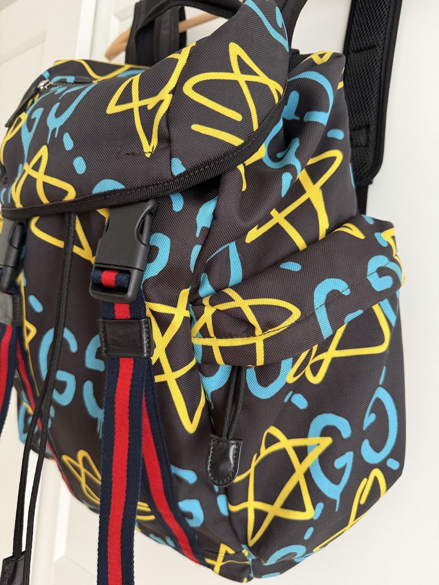 Gucci Zaini: Gucci Ghost Techno Canvas Backpack - Multicolor – Nuovo (secondo la descrizione) da Zürich venduto da yoa_qt6g 2