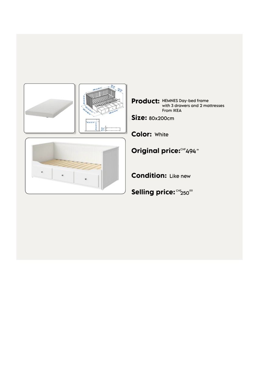 Ikea Betten: IKEA Sofa bed – Neu (gemäss Beschreibung) aus Gümligen von san_8cjy