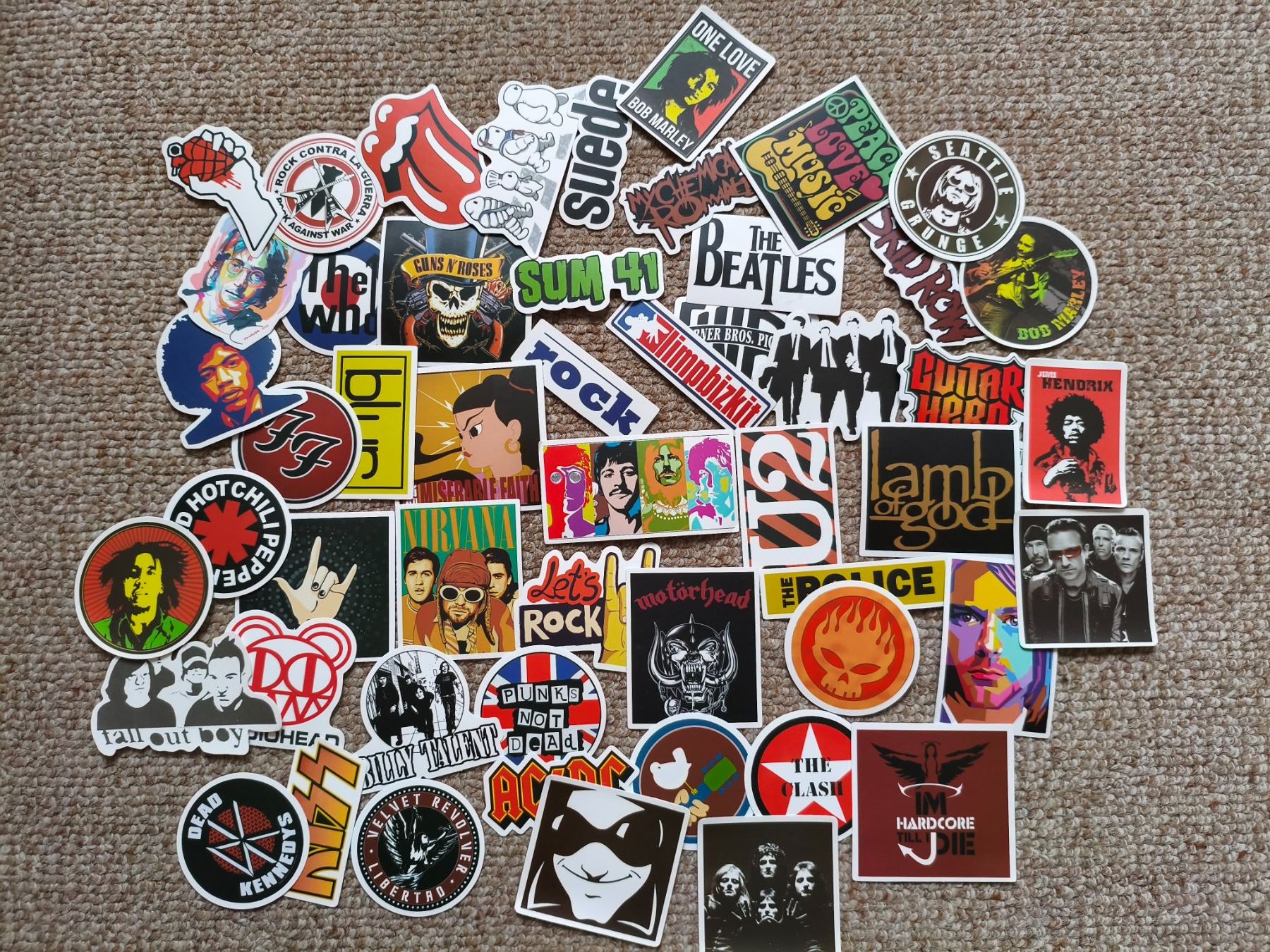 Aufkleber: 50x Sticker Rock and Roll Bands History – Neu und originalverpackt aus Vogelsang AG von miinlade 1