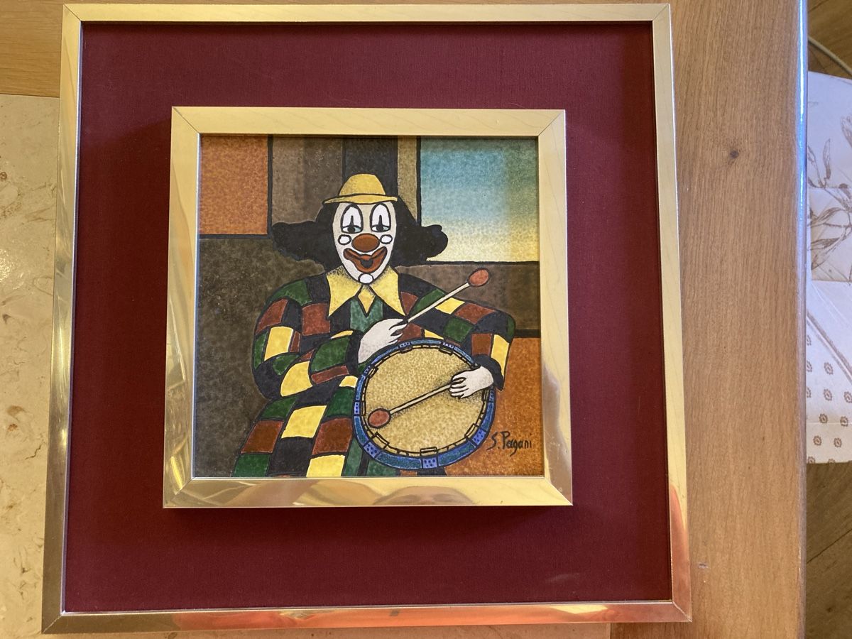 Dipinti: Tableau le clown - oeuvre d'art signée – Usato da Bursinel venduto da SeveralLives