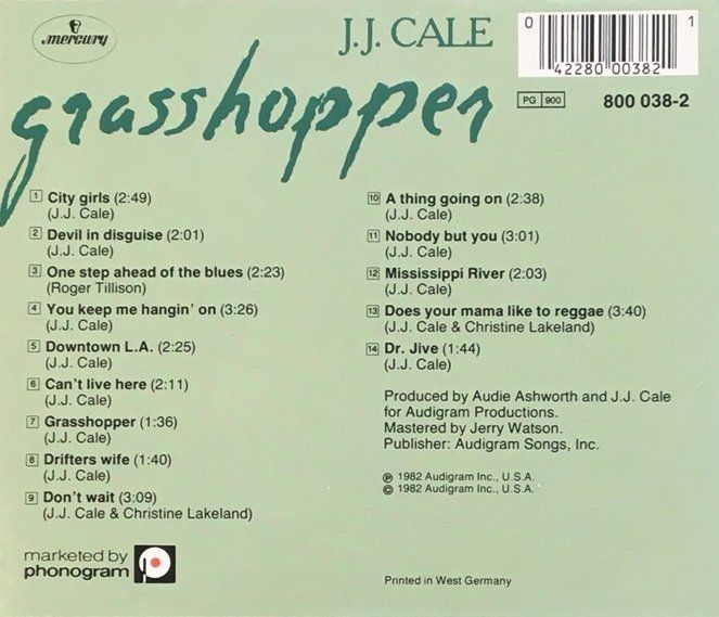 CD: J.J. Cale - Grasshopper – Usato da Grüningen venduto da azulverde 1