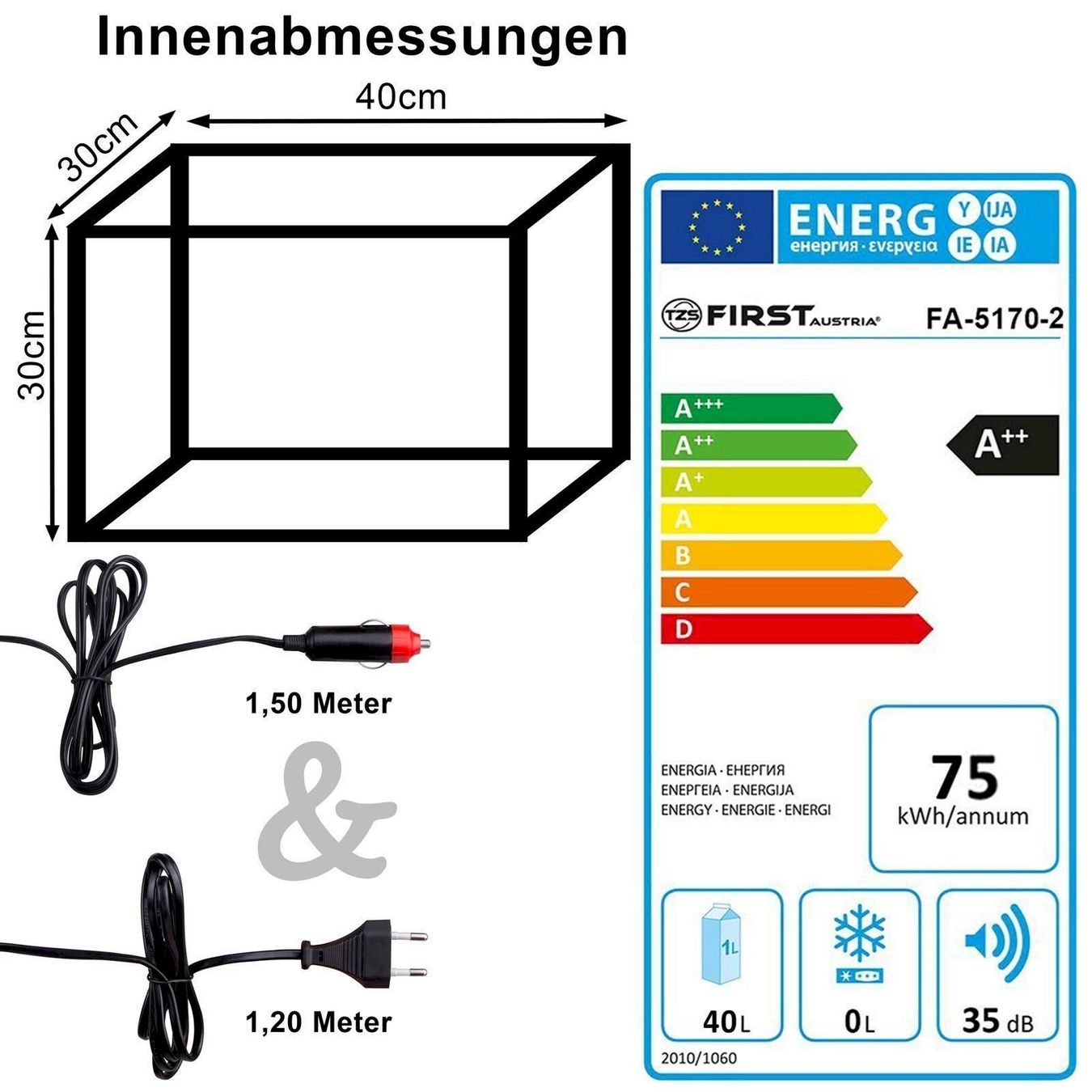 Kühlschränke & Kühlen: TZS First Austria FA-5170-2 40L Kühlbox – Neu und originalverpackt aus Bottighofen von zaap 7