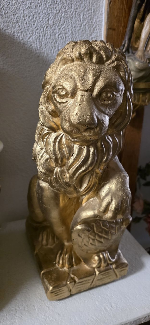 Sculture & Statue: 2 goldene Deko Löwen, Statuen – Usato da Kaufdorf venduto da Nati-Nati 3