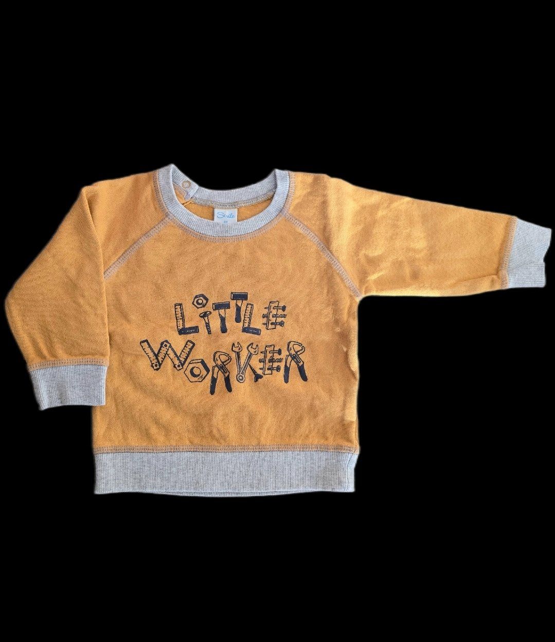 Maglioni & Felpe: Süsser Smile Pullover Gr. 80, little worker, Baumwolle, senf – Usato da Teufenthal AG venduto da thuzsu