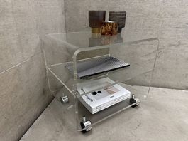 Rolling cart plexiglass vintage MCM 🤍 Rollmöbel Plexiglas