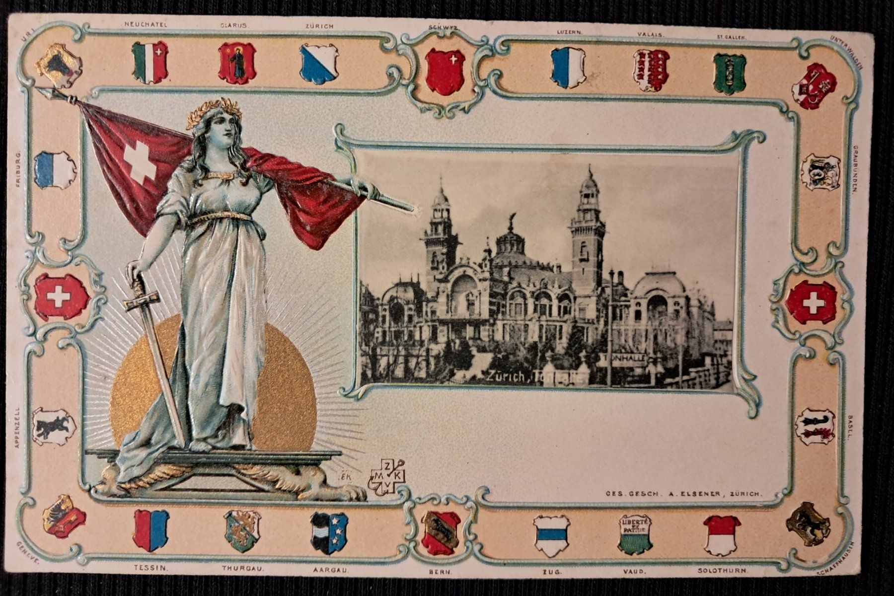 Cartoline postali: AK ZURICH - PRAGEKARTE! – Usato da Ponto Valentino venduto da giorgia06