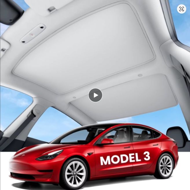 Tesla Tutti pezzi di ricambio auto: Tesla Model 3 2020-2024 Facelift Sun Shade, Sonnenschutz – Nuovo e nell'imballaggio originale da Rolle venduto da viceroy