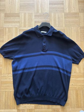 Polo homme mango bleu rayé taille XL