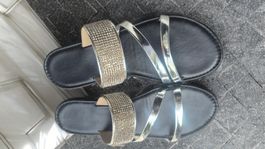 Sandali donna argento e strass tg 37