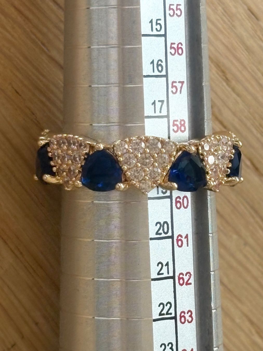 Anelli: Luxus Elegante Gr.19/9 Ring Farbe: Gold/blau – Nuovo (secondo la descrizione) da Biel-Bienne venduto da Roserosse13 7
