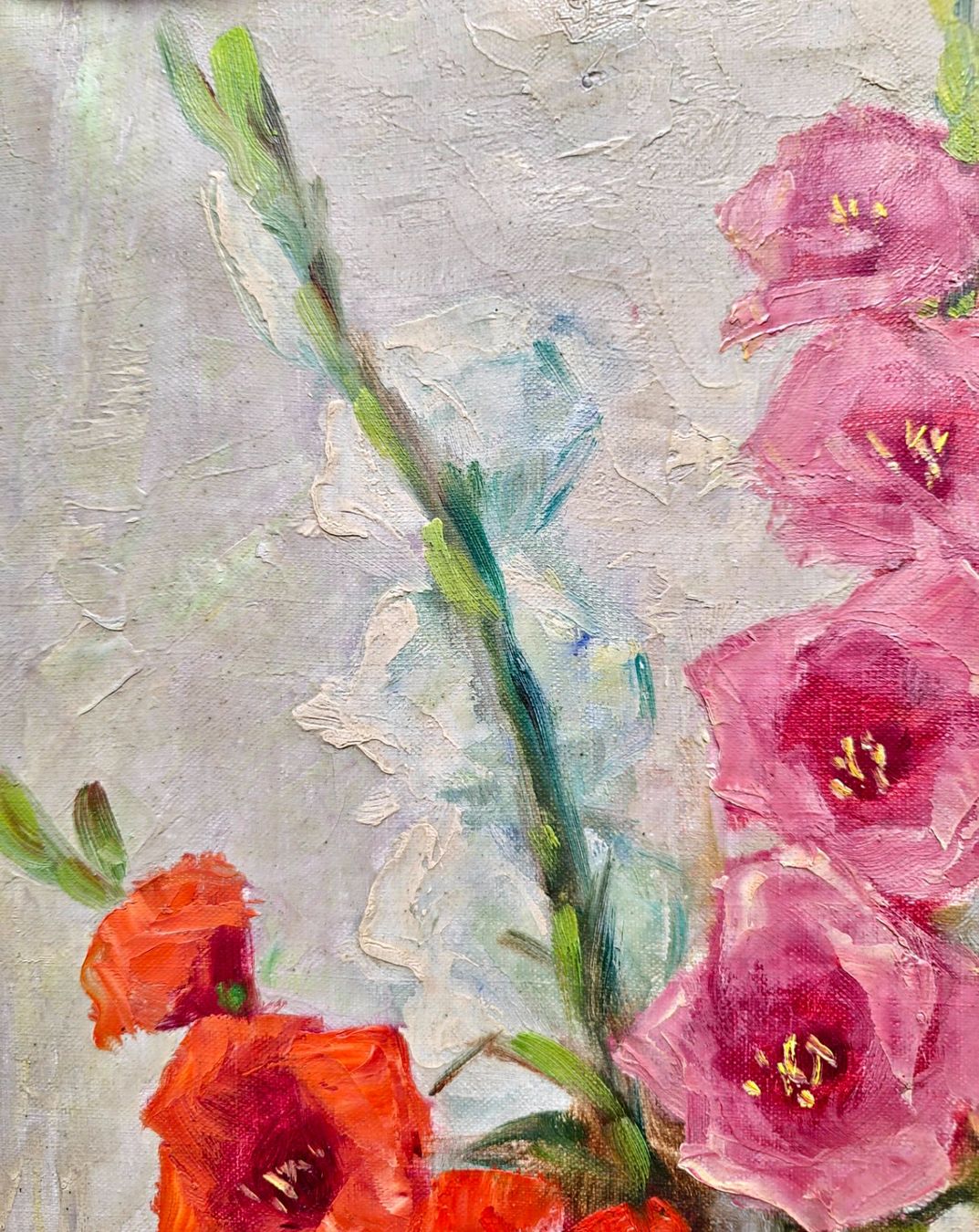 Gemälde: Blumenpracht: Ölgemälde von Stevens 1950 – Gebraucht aus Bern von Djenestra 6