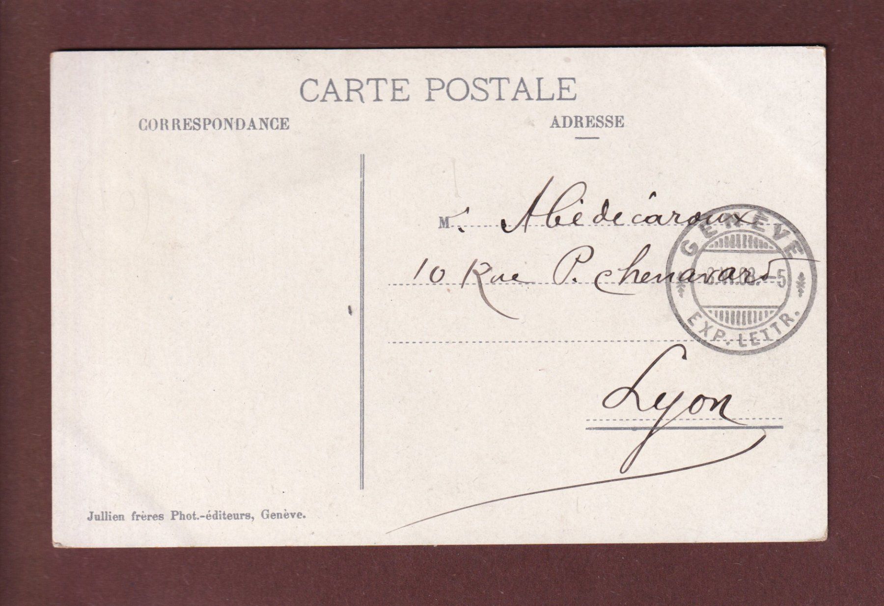 Cartoline postali: GENEVE - Théâtre - 1908 – Usato da Pully venduto da nicecards 1