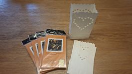 20x Candle Bags Swiss-Candle-Bag Herzen neu (+ 10x geöffnet)
