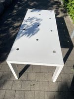 Grosser Tisch Unterbau weiss Alu, für individuelles Deckblat
