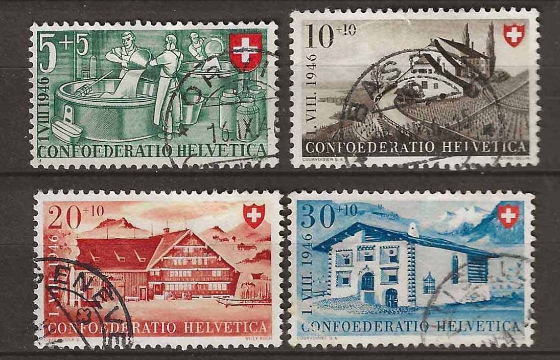 Tutti i francobolli: PP046 - Pro Patria 1946 obl. – Usato da Trélex venduto da Phil_Albert