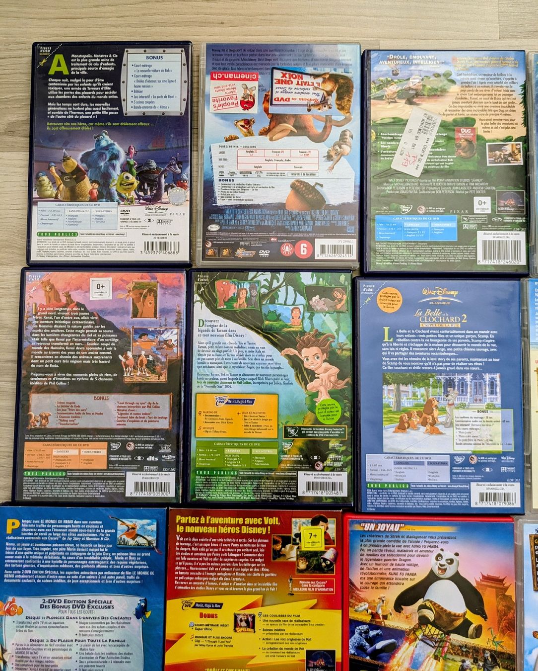 Tutti i DVDs: 19 dvd Pixar Disney  – Usato da Châtonnaye venduto da Enjie 2