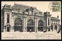 AK Chaux-de-Fonds, La Gare, 1906