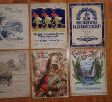Sammlung Antike Illustrierte Notenblätter von 1890 - 1930